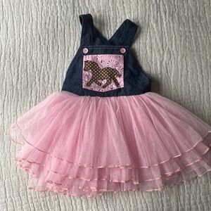 Pink tulle tutu dress. MudPie.